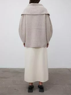 By Malene Birger Stickad Tröja Fevila Ljusgrå -By Malene Birger Affär 61654184 60489256 1ct 3