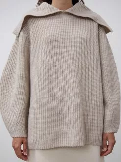 By Malene Birger Stickad Tröja Fevila Ljusgrå -By Malene Birger Affär 61654184 60489256 1ct 4