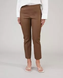 By Malene Birger Leather Pant Florentina Brun