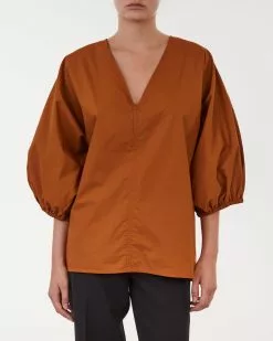 By Malene Birger Blus Shirt Piamontes Caramel Cafe