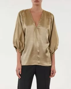 By Malene Birger Blus Shirt Piamontes Beige